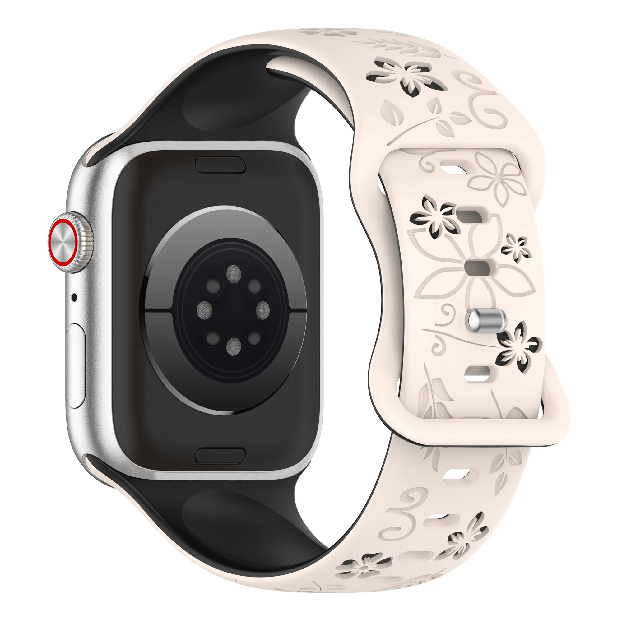 Apple Watch Flower Silikonarmband (Polarstern/Schwarz)