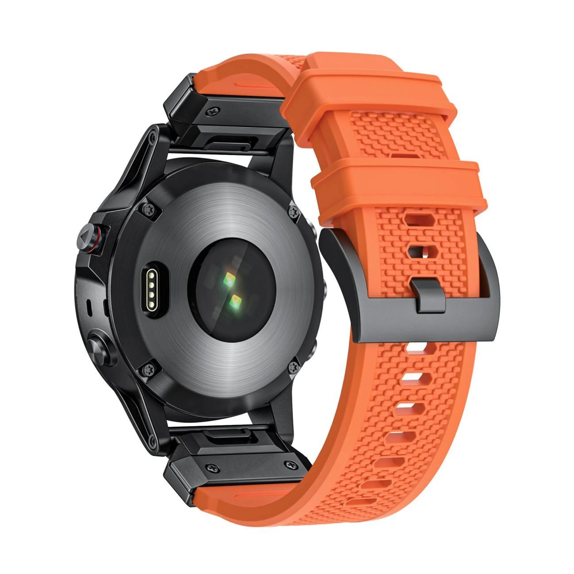 Bandz Garmin Quatix 3 / 6x / 7x Solar Silicone Strap 'Explorer' (Orange)