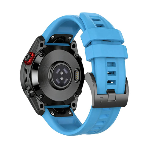 Bandz Garmin Fenix E Silicone Strap 'Classic' (Sky Blue)