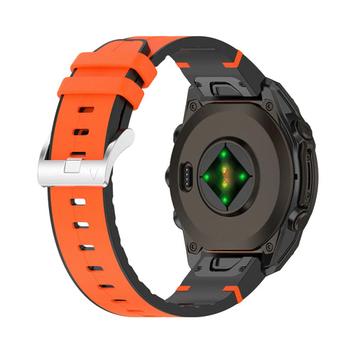 Garmin Fenix 3 Leather Hybrid Strap (Orange)