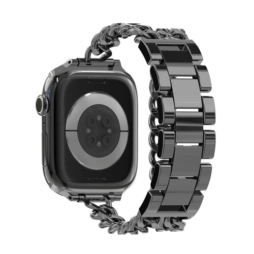 Bandz Apple Watch Steel Strap 'Double Tour' (Black)