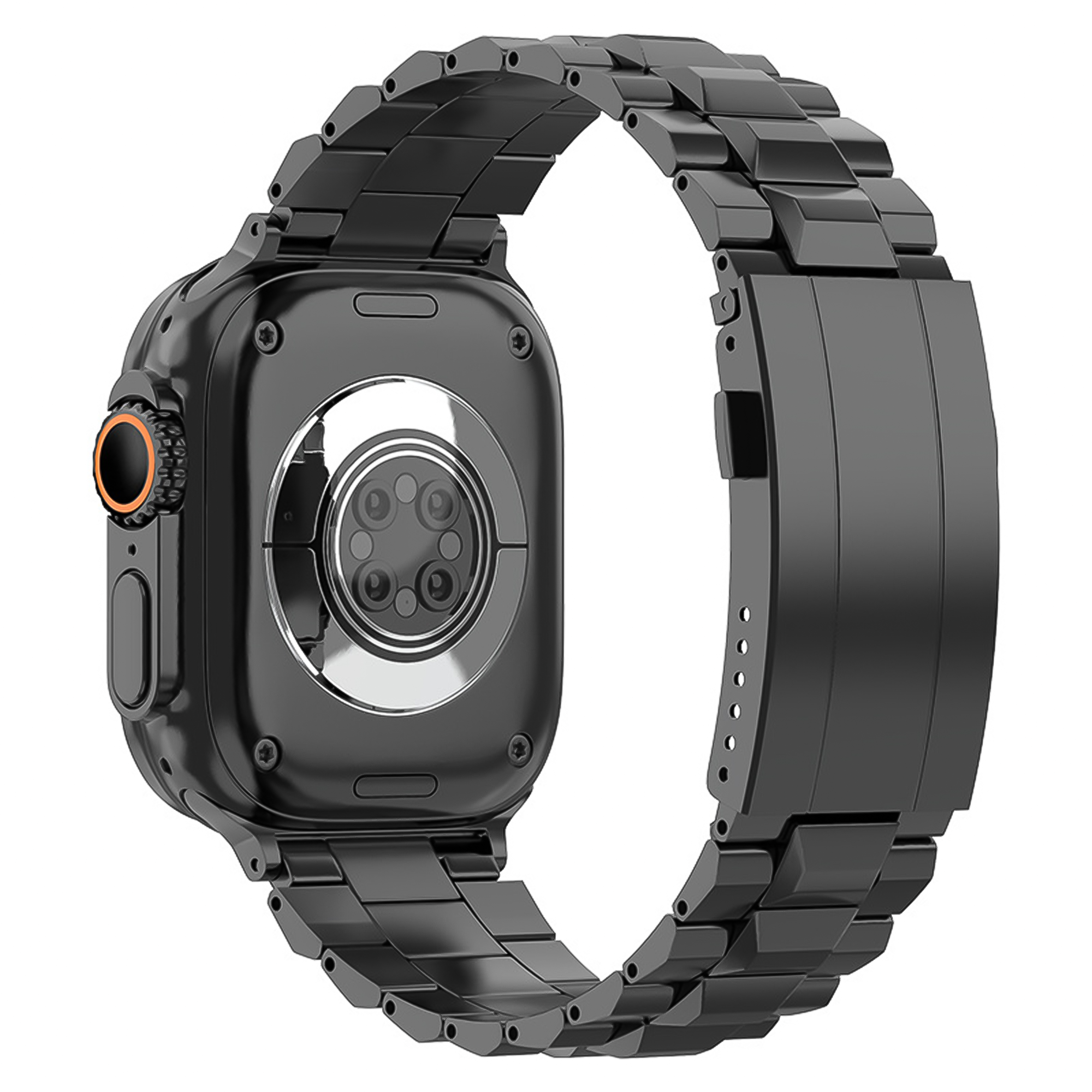 Bandz Apple Watch Ultra Titanarmband 'Deluxe' (Schwarz)