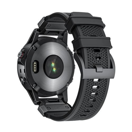 Bandz Garmin Quatix 3 / 6x / 7x Solar Silicone Strap 'Explorer' (Black)