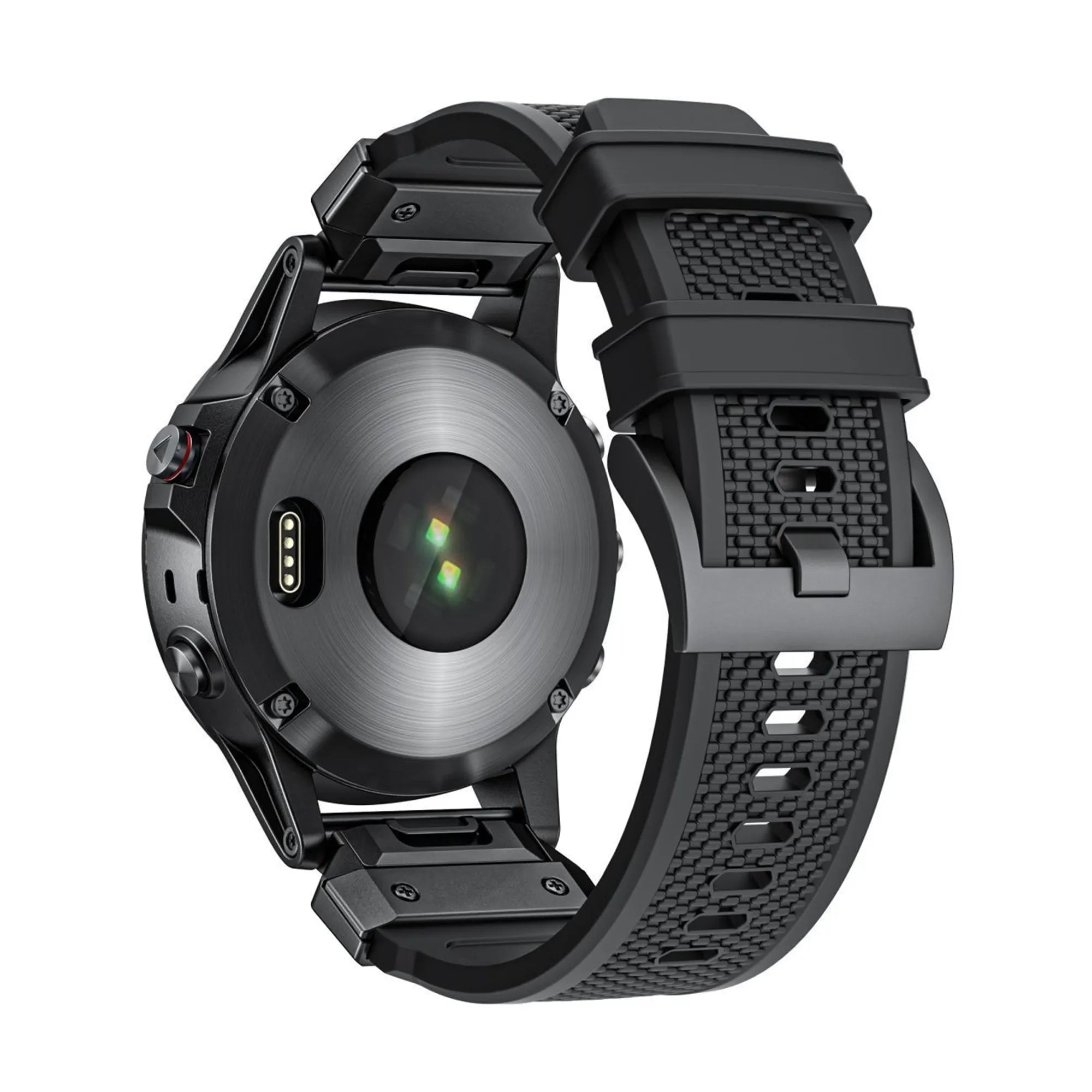 Bandz Garmin Quatix 3 / 6x / 7x Solar Silicone Strap 'Explorer' (Black)