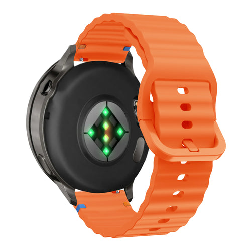 Bandz Garmin Vivoactive 4 Silicone Strap 'Wave' (Orange)
