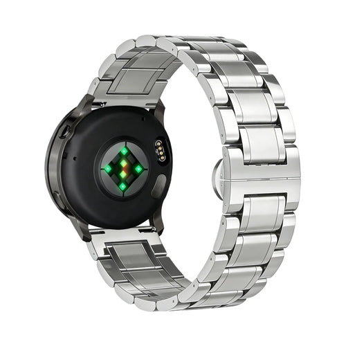 Bandz Garmin Vivomove Trend Steel Link Strap 'Deluxe' (Silver)