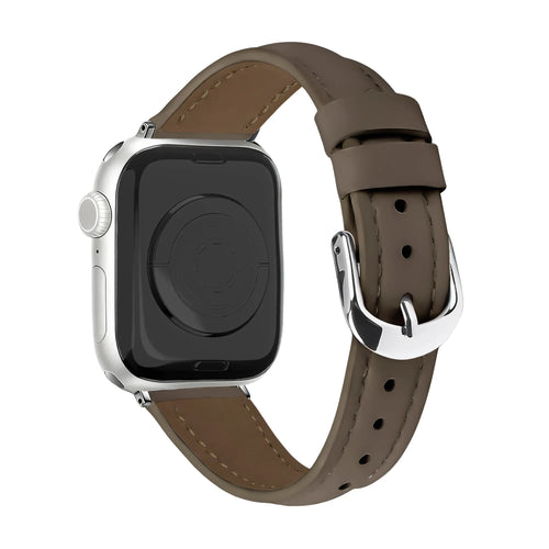 Apple Watch Slimfit Leather Strap (Dark Brown)