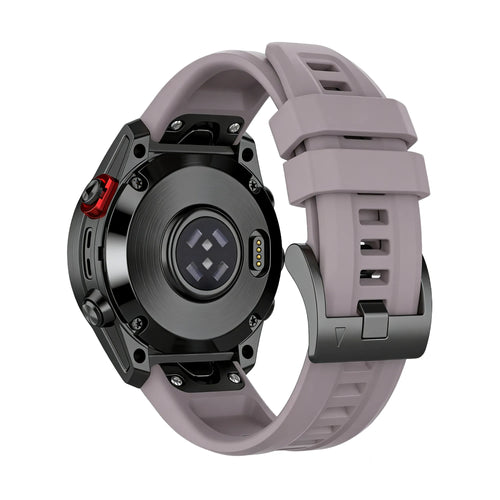 Bandz Garmin Quatix 3 / 6x / 7x Solar Silicone Strap 'Classic' (Lavender Grey)