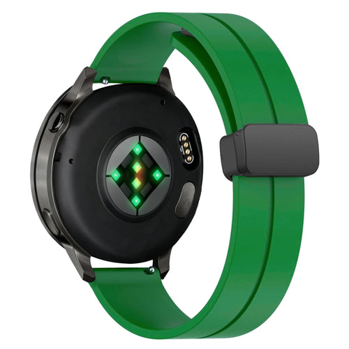 Bandz Garmin Venu 3 Silicone Strap with D-Buckle (Green)