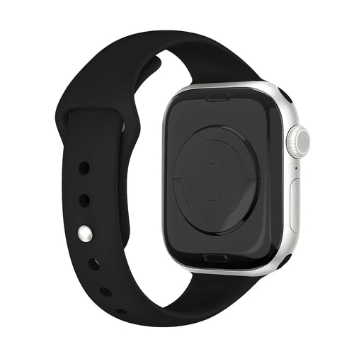 Apple Watch Slimfit Silikonarmband (Schwarz)