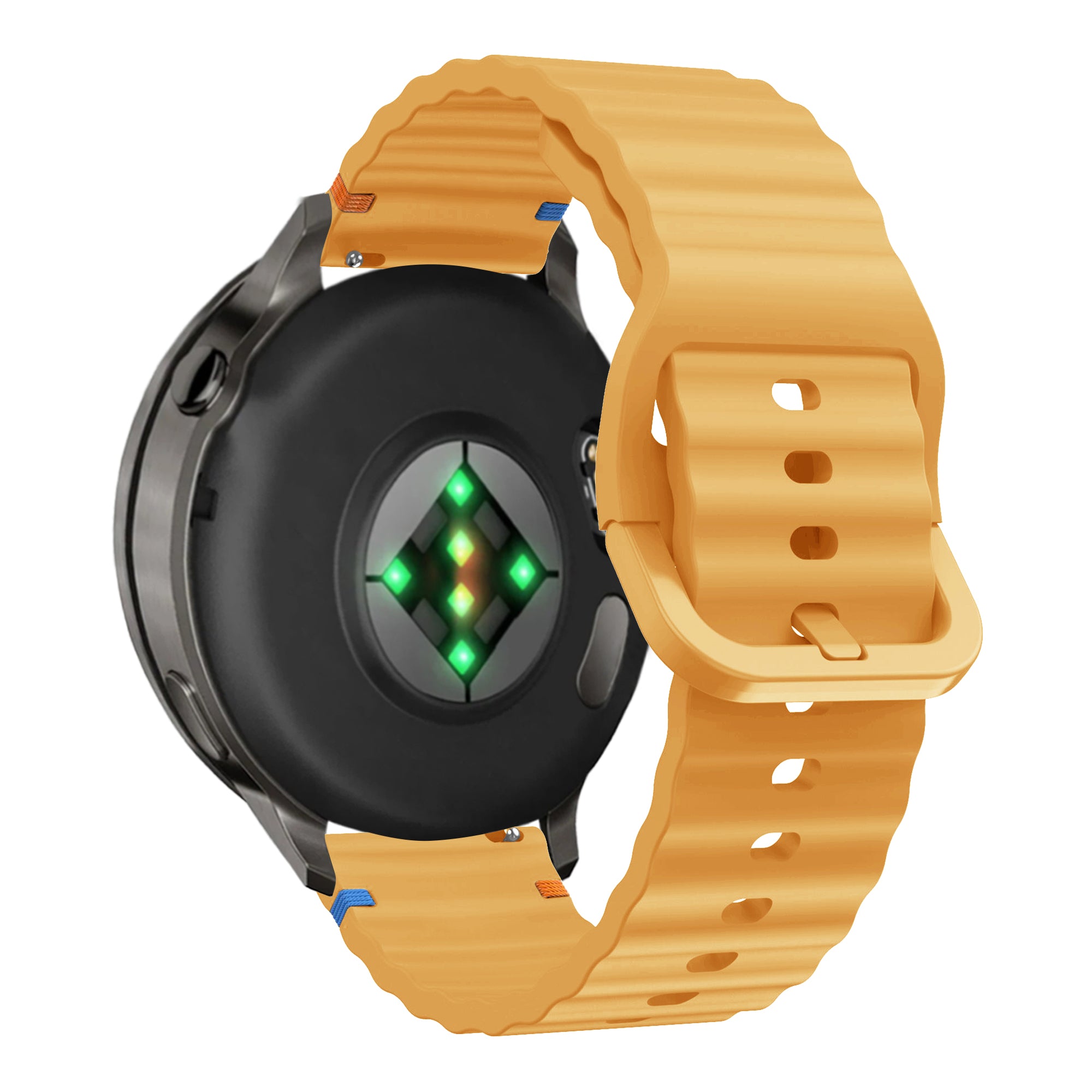Bandz Garmin Forerunner 255 Silicone Strap 'Wave' (Dark Yellow)