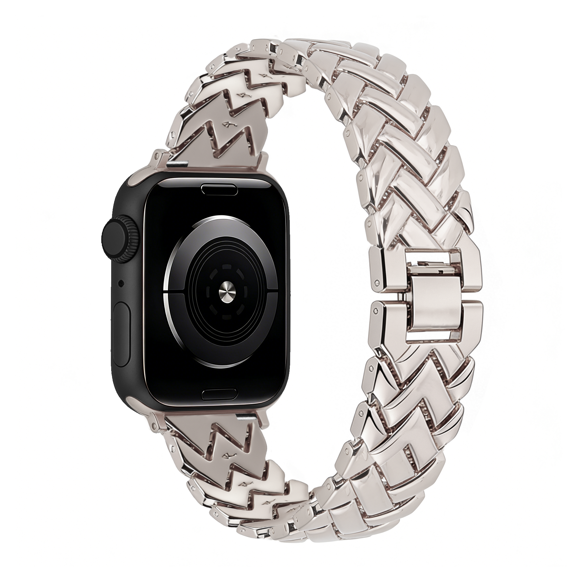 Bandz Apple Watch Metal Strap 'V-Type' (Starlight)