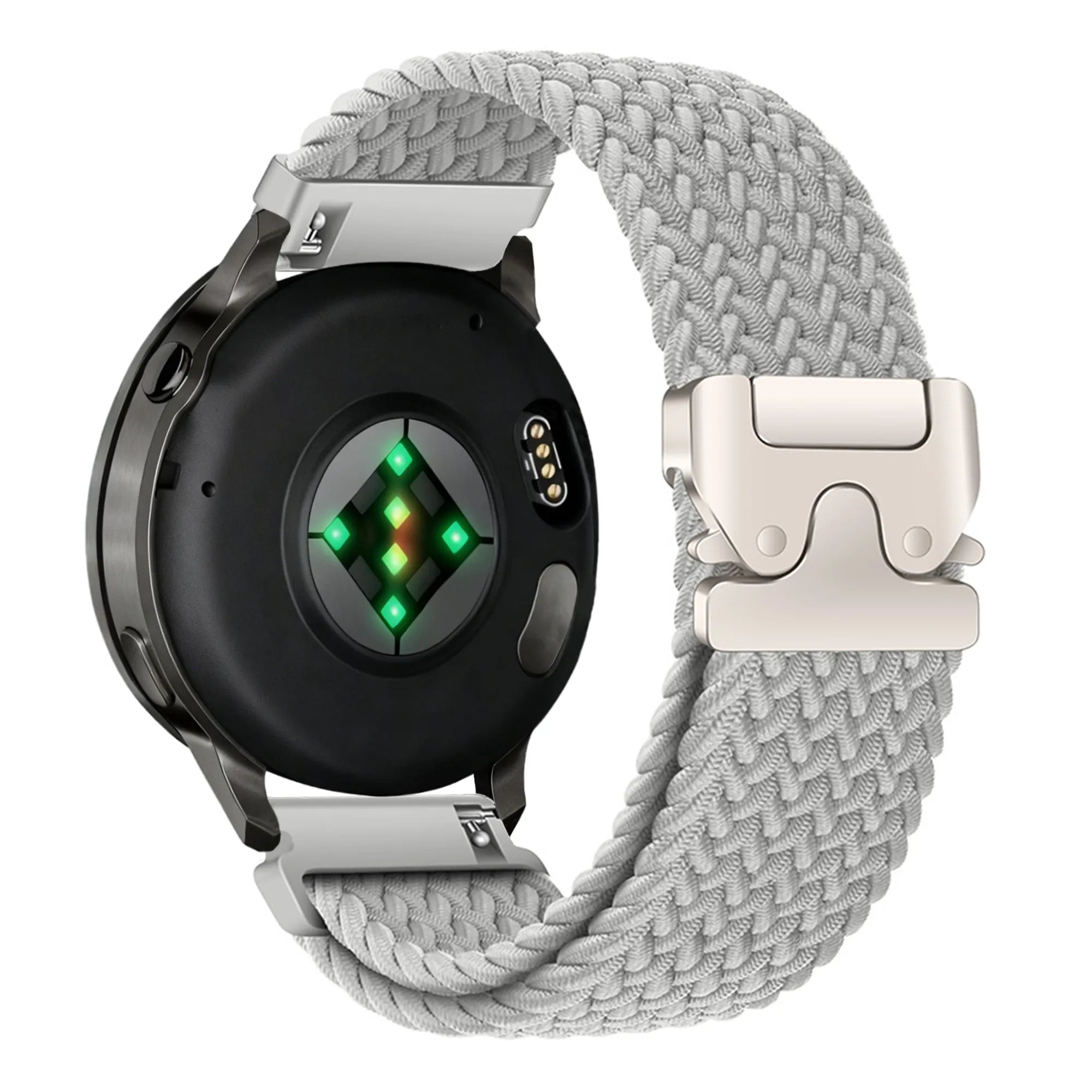 Bandz Garmin Forerunner 570 - 47mm Braided Strap 'Parachute' (Light Grey)