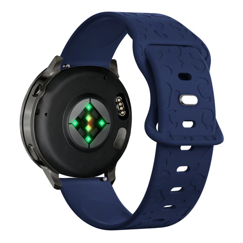 Bandz Garmin Venu 4 - 41mm Silicone Strap 'Leopard' (Dark Blue)