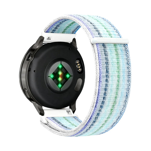 Bandz Garmin Venu 4 - 41mm Nylon Loop Armband (Blaue Streifen)