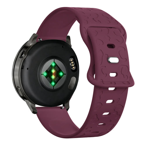Bandz Garmin Vivoactive 5 Silicone Strap 'Leopard' (Wine Red)