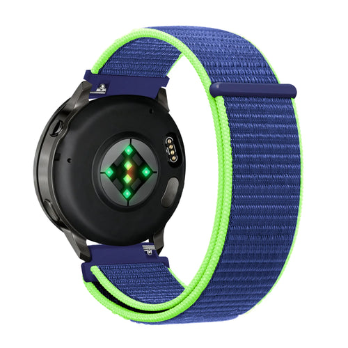 Bandz Garmin Venu 4 - 45mm Nylon Loop Strap (Blue/Lime)