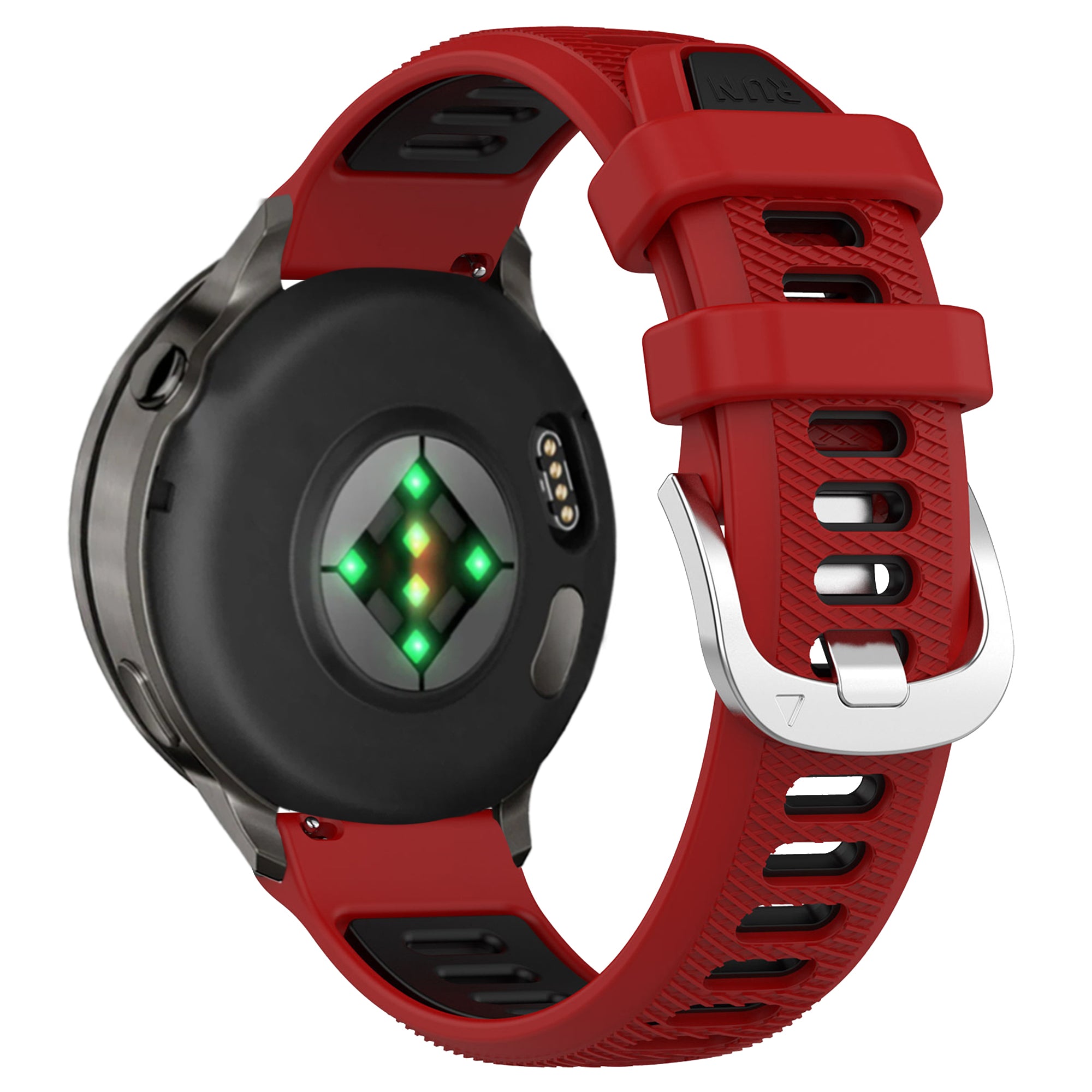 Bandz Garmin Vivoactive 4s Sportarmband mit Schnalle (Rot/Schwarz)