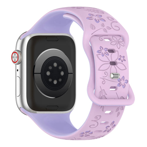 Apple Watch Flower Silicone Strap (Lilac/Purple)