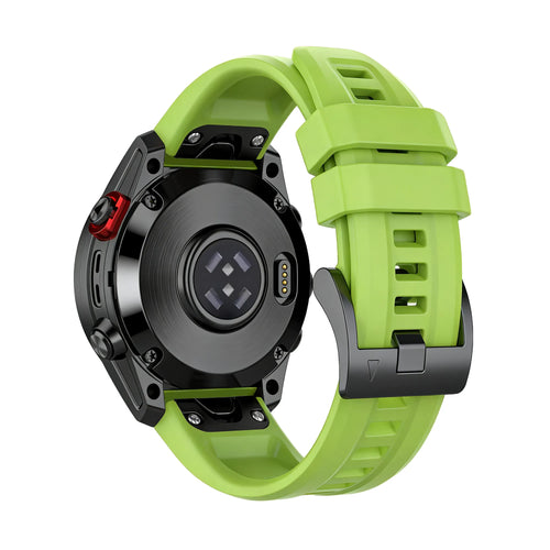 Bandz Garmin Quatix 3 / 6x / 7x Solar Silikonarmband 'Classic' (Hell Grün)