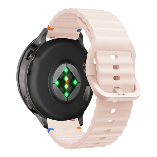 Bandz Garmin Forerunner 265s Silikonarmband 'Wave' (Hellrosa)