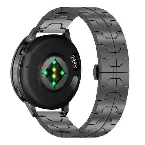 Bandz Garmin Forerunner 570 - 47mm Steel Strap 'Iron' (Black)