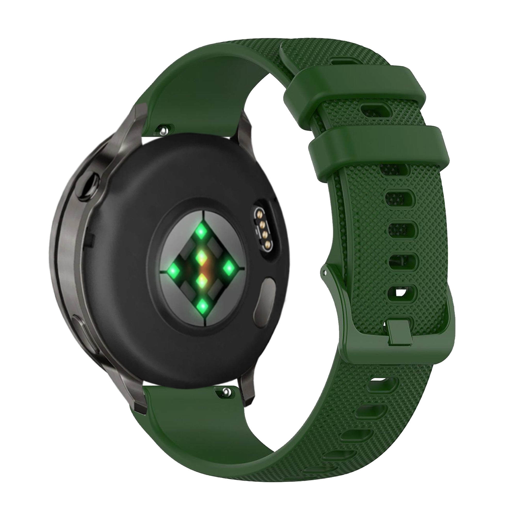 Bandz Garmin Vivoactive 4 Silikonarmband 'Premium' (Armeegrün)