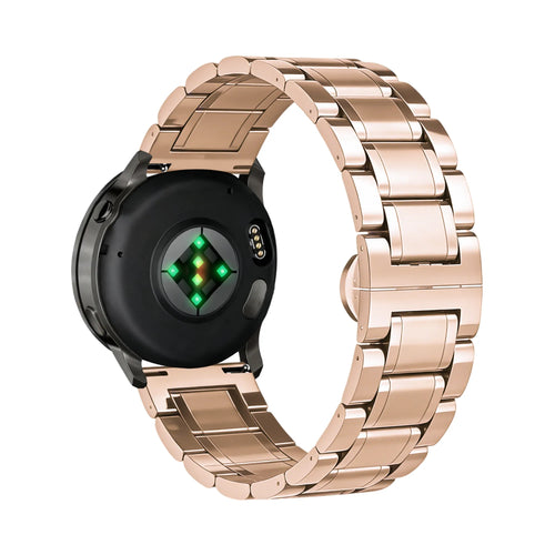 Bandz Garmin Venu Stahl Gliederarmband 'Deluxe' (Roségold)
