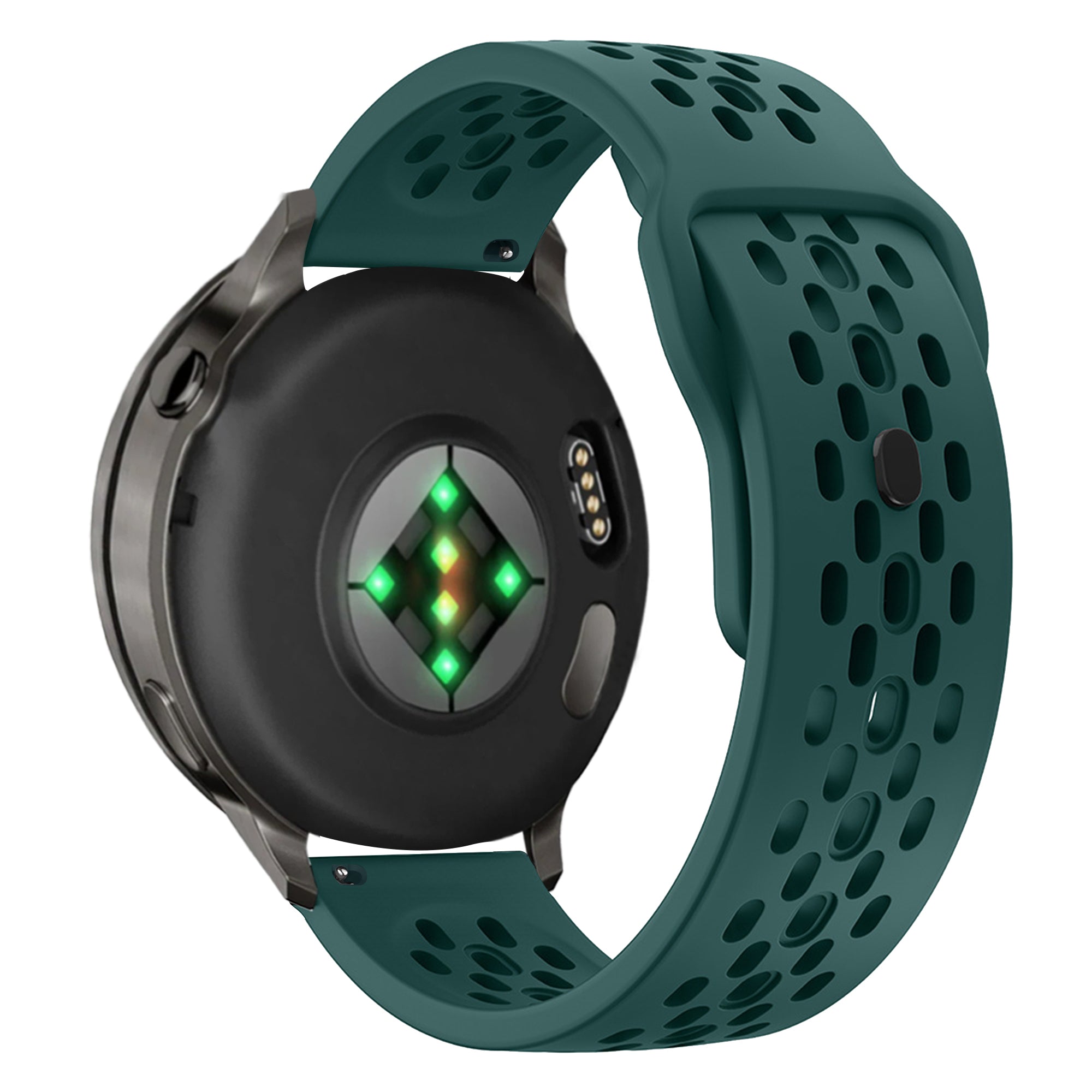 Bandz Garmin Forerunner 265 Silikonarmband 'Air' (Dunkelgrün)