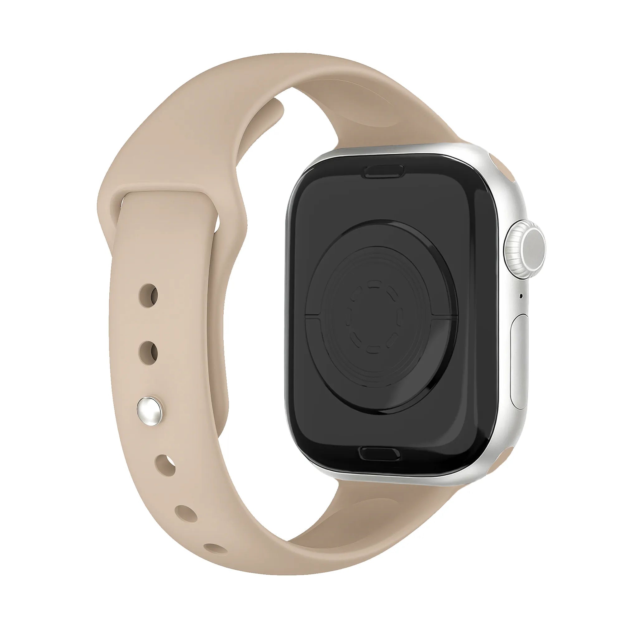 Apple Watch Slimfit Silikonarmband (Beige)