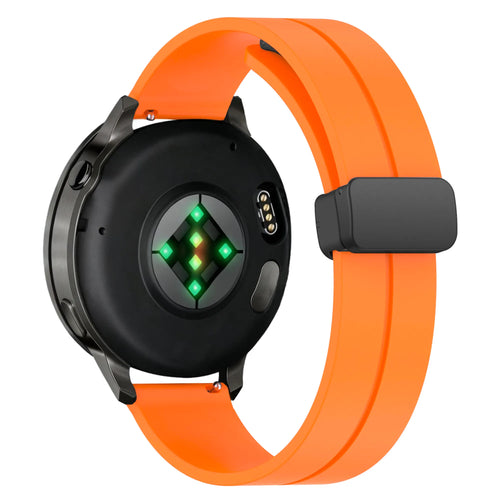 Bandz Garmin Vivoactive 4 Silicone Strap with D-Buckle (Orange)