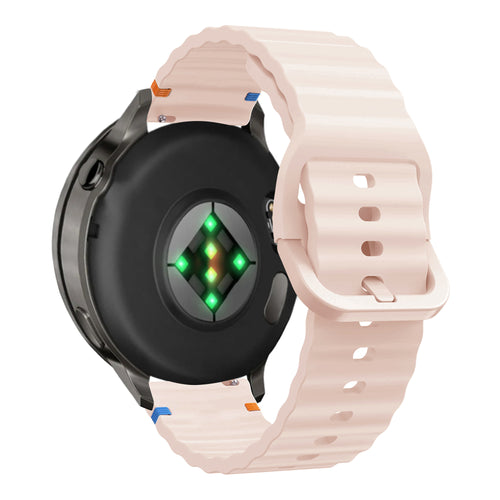 Bandz Garmin Venu SQ Silicone Strap 'Wave' (Light Pink)