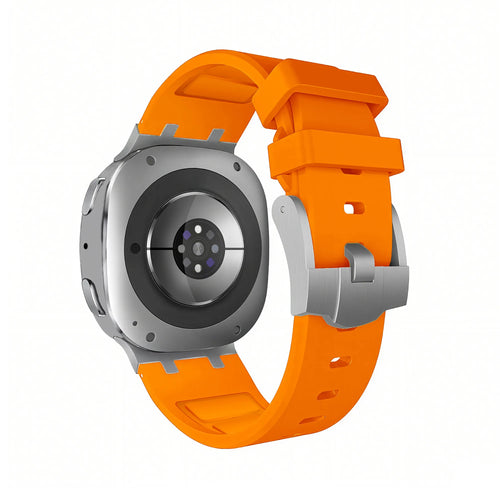Bandz Samsung Galaxy Watch 8 - 44mm Silikonarmband 'Luxe Liquid' (Orange)