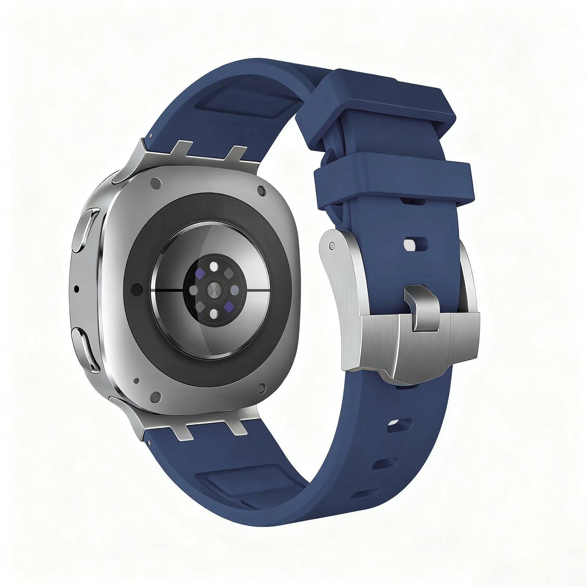 Bandz Samsung Galaxy Watch 8 - 40mm Silikonarmband 'Luxe Liquid' (Dunkel Blau)