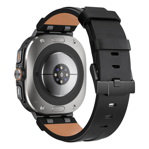 Samsung Galaxy Watch Ultra 2 Solid Leather Strap (Black)