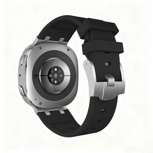 Bandz Samsung Galaxy Watch 8 - 40mm Silicone Strap 'Luxe Liquid' (Black)