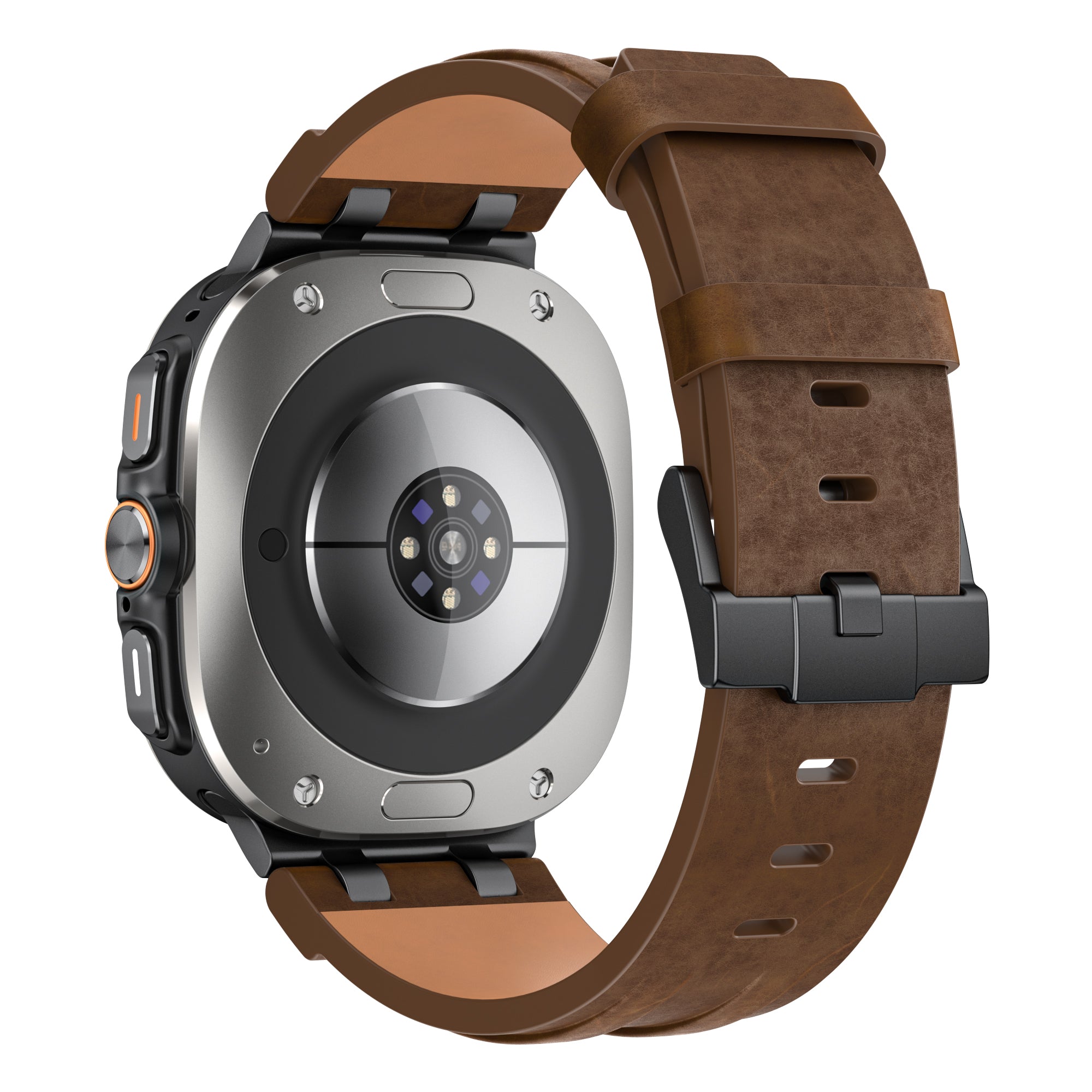 Samsung Galaxy Watch Ultra 2 Solides Lederarmband (Dunkelbraun)