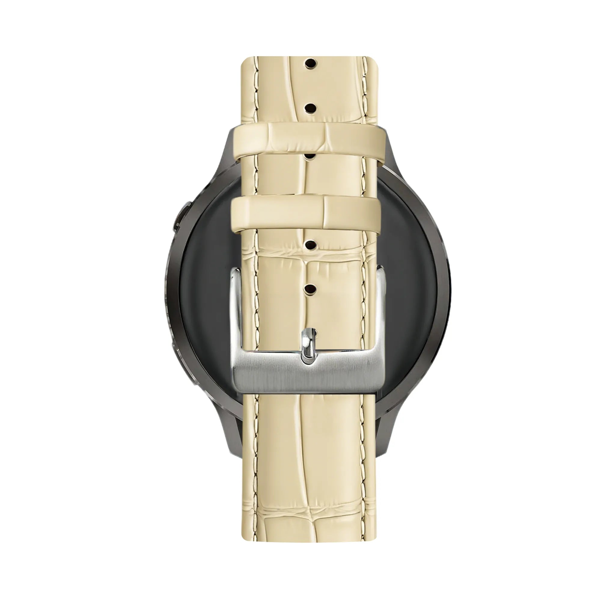 Bandz Garmin Venu SQ Leather Strap Crocodile Grain (Beige)
