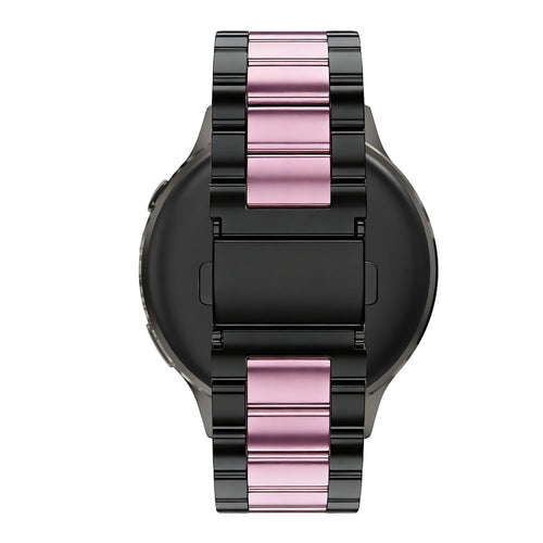 Bandz Garmin Vivomove 3s Stahlarmband 'Classic' (Schwarz/Rosa)