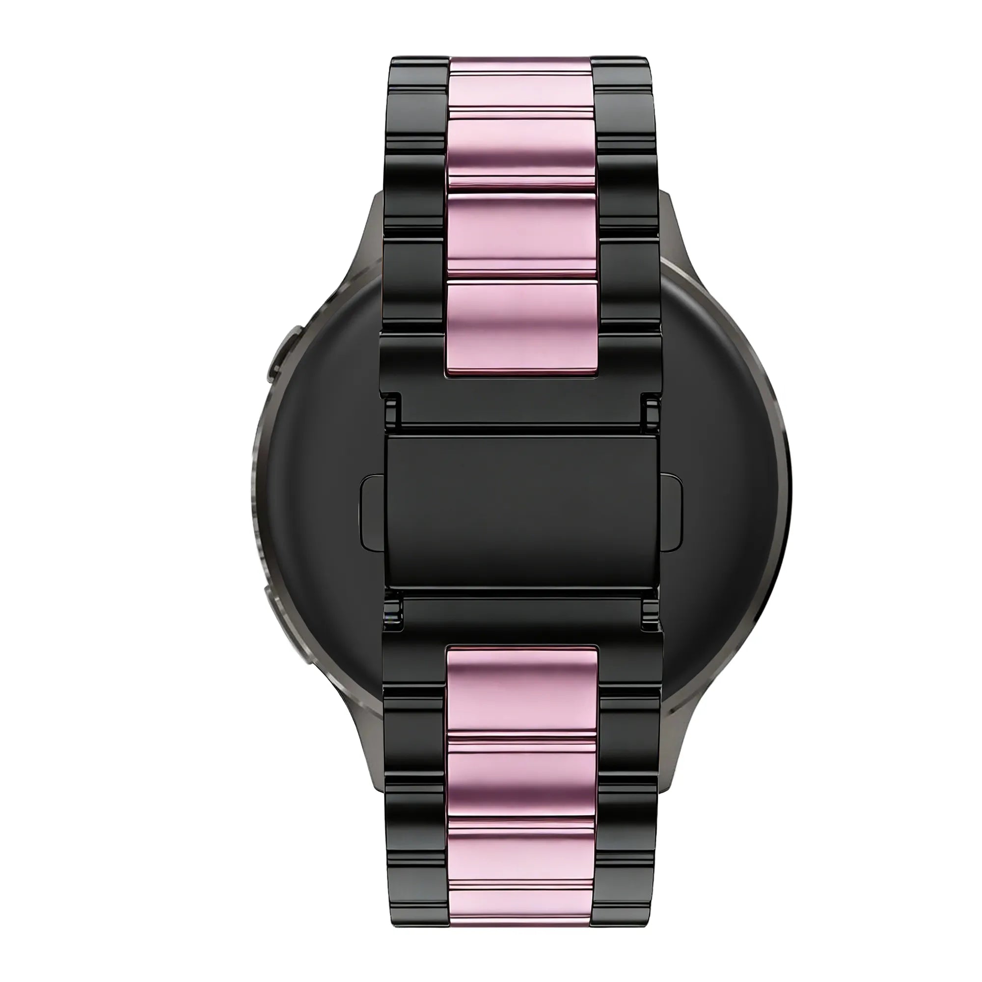 Bandz Garmin Vivomove 3s Stahlarmband 'Classic' (Schwarz/Rosa)