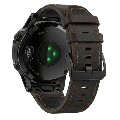 Garmin Fenix 7 Lederarmband (Dunkelbraun)