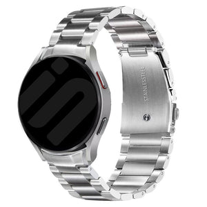 Titanium Strap, silver, on a watch, 3/4 rear view