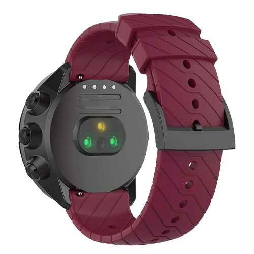 Suunto 9 (Baro) Silikonarmband (Weinrot)