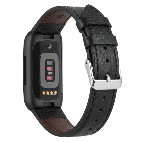 Fitbit Inspire 3 Leather Strap (Black)