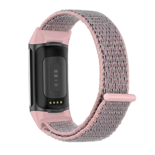 Fitbit Charge 6 Nylonarmband (Rosa)