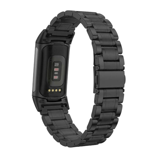 Fitbit Charge 6 Stahl Armband (Schwarz)