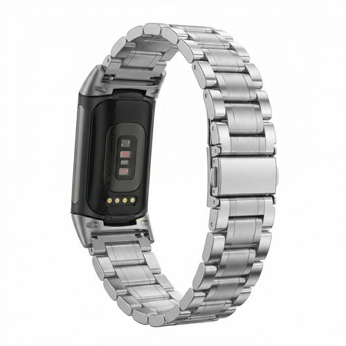 Fitbit Charge 5 Metal Link Armband (Silber)