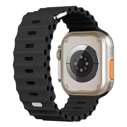 Apple Watch Ocean-Armband mit Schnappverschluss (Schwarz)