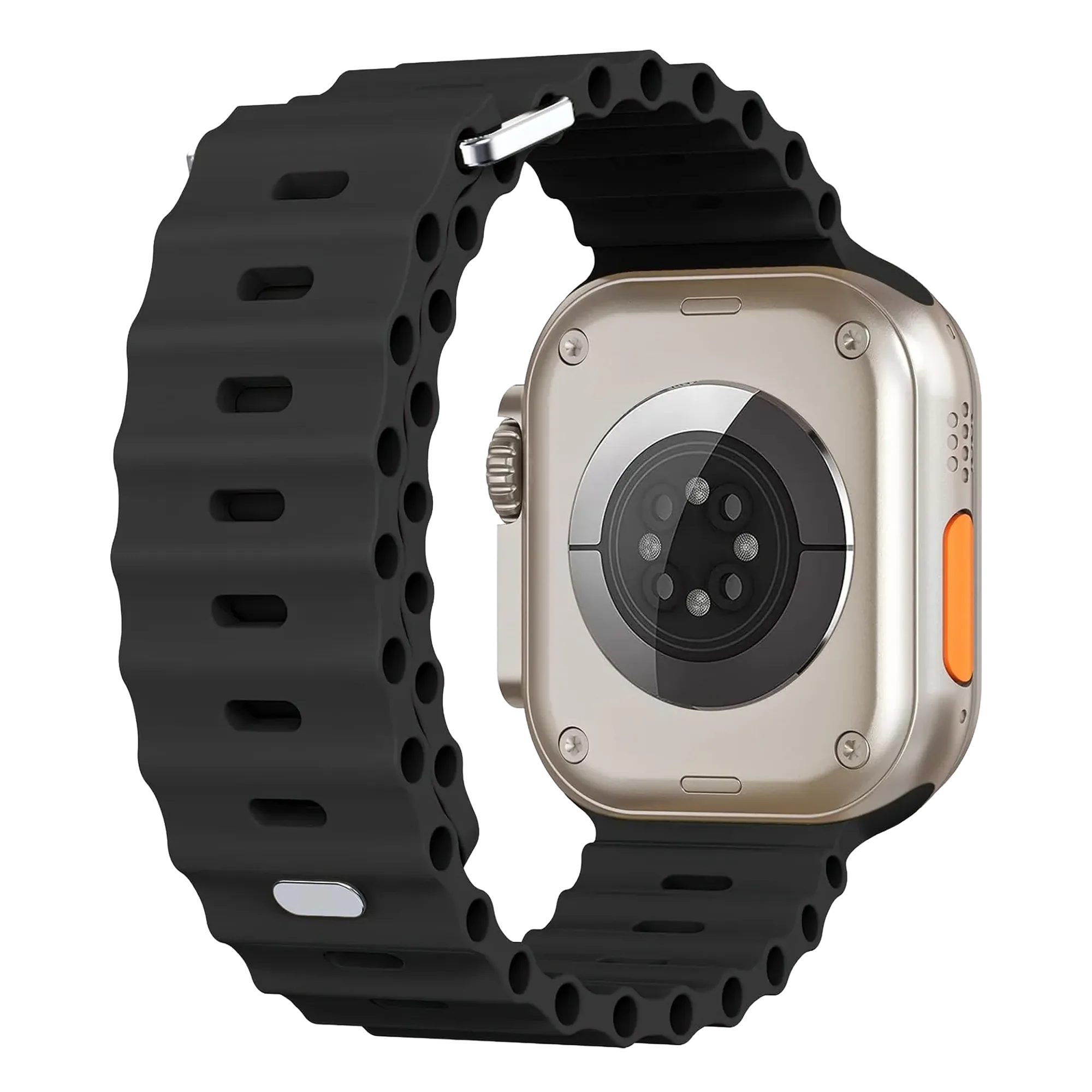 Apple Watch Ocean-Armband mit Schnappverschluss (Schwarz)