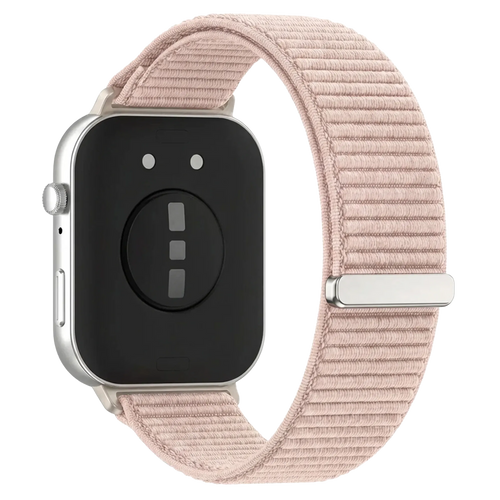 Huawei Watch Fit 4 Nylon Wave Armband (Hell Rosa)